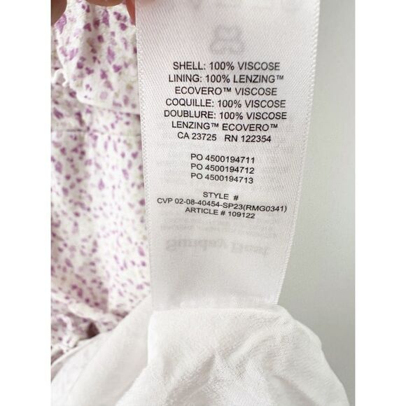 Aritzia Sunday Best Mini Dress Medium Countess Floral Ruffle Trim - Picture 10 of 11